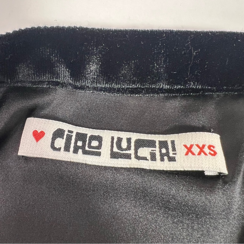 Ciao Lucia Luz Wrap Skirt Black Velvet Size XXS - Picture 6 of 11